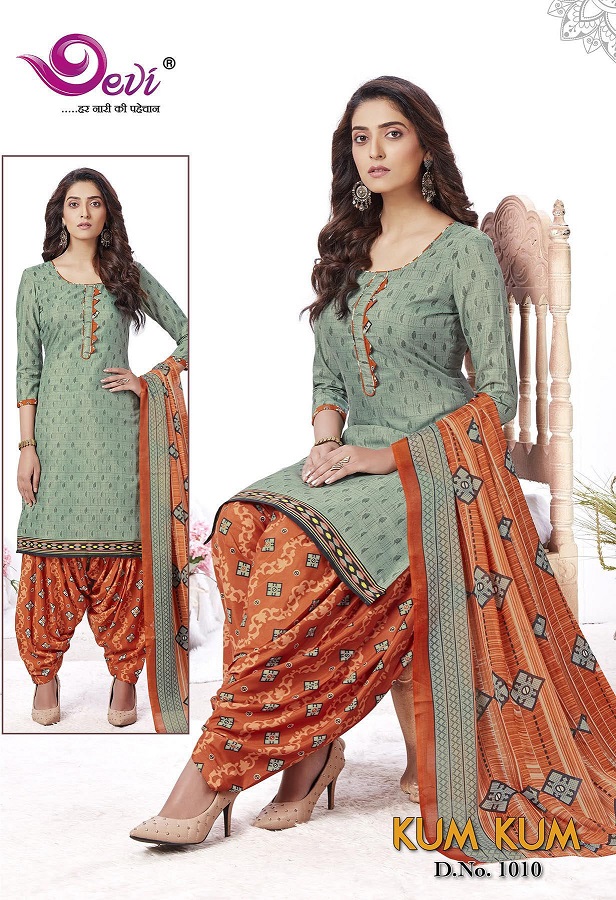 Devi Kum Kum Patiyala 1 Ready Made Regular Wear Cotton Printed Dress Collection